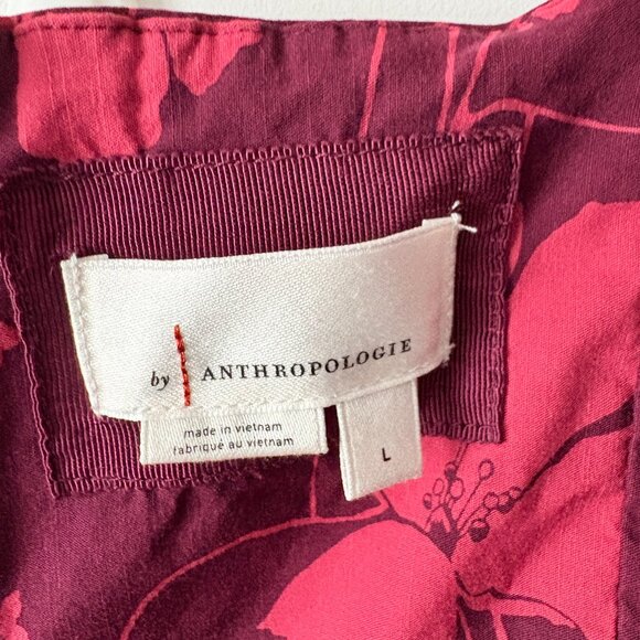 Anthropologie Cecily Dress Fit & Flare Sweetheart Neck Floral Midi Dress Large - Picture 6 of 7